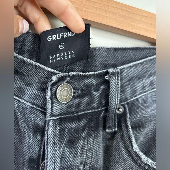 GRLFRND Karolina Black High Rise Straight Crop Ripped Jeans in Wild Thing - Picture 7 of 16